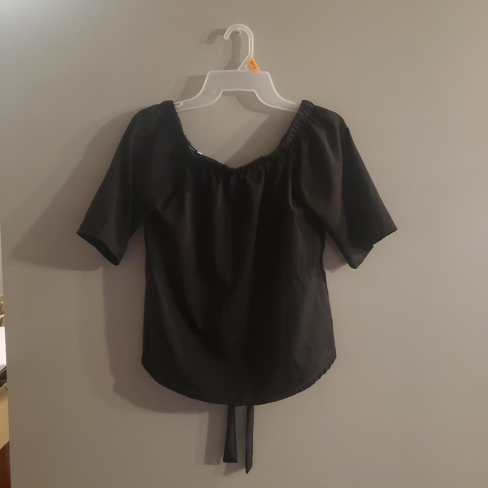 NWOT Black Off the Shoulder Top